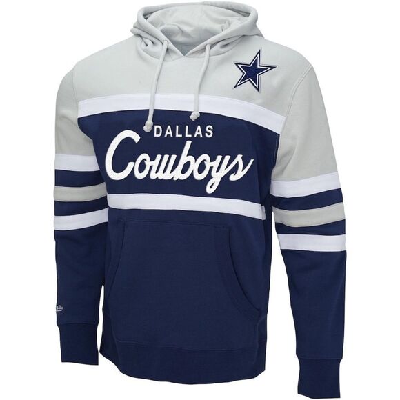 Mitchell & Ness Dallas Cowboys Navy/ Head Coach Pullover Hoodie 3 XL NWT in pkg - Picture 2 of 9